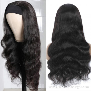 High Quality Cheap Luffy 130 180 Density Waterwave Full Machine Cuticle Aligned Human Hair Half Headband Wigs For Black Women